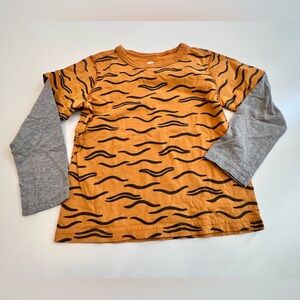 🐅 EUC Kids long sleeve Tea Collection tiger shirt size 4